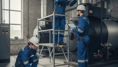 Boiler repair technician servicing a home in Wilmington, NC for fast, reliable plumbing repairs