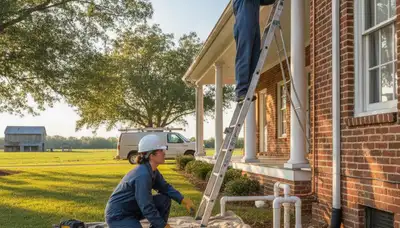 Plumber repairing a leak in Wilmington, NC for plumbing repair service