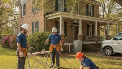 Plumber repairing a pipe in Wilmington, NC for professional plumbing repair services