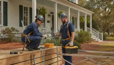 Plumber repairing pipes in Wilmington, NC for residential plumbing service