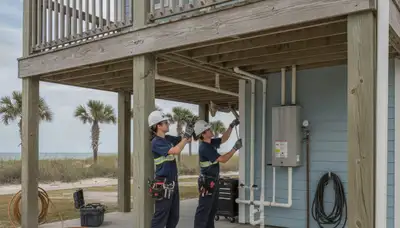 Wilmington, NC plumber repairing a residential plumbing issue for local home service customers