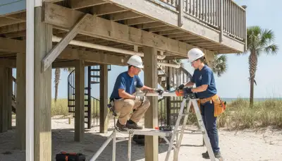 Plumber repairing a pipe in Wilmington, NC for residential plumbing repair services