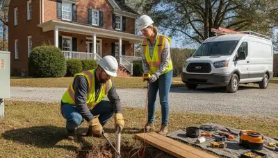 Plumber repairing a pipe in Wilmington, NC for local plumbing repair service