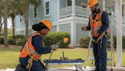 Wilmington, NC plumber repairing a plumbing issue for a local residential service call
