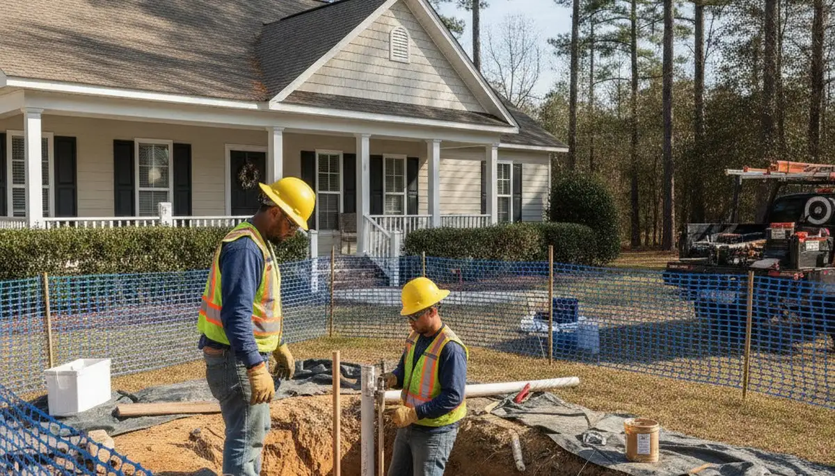 Plumber servicing a Wilmington, NC home for plumbing repair and leak troubleshooting