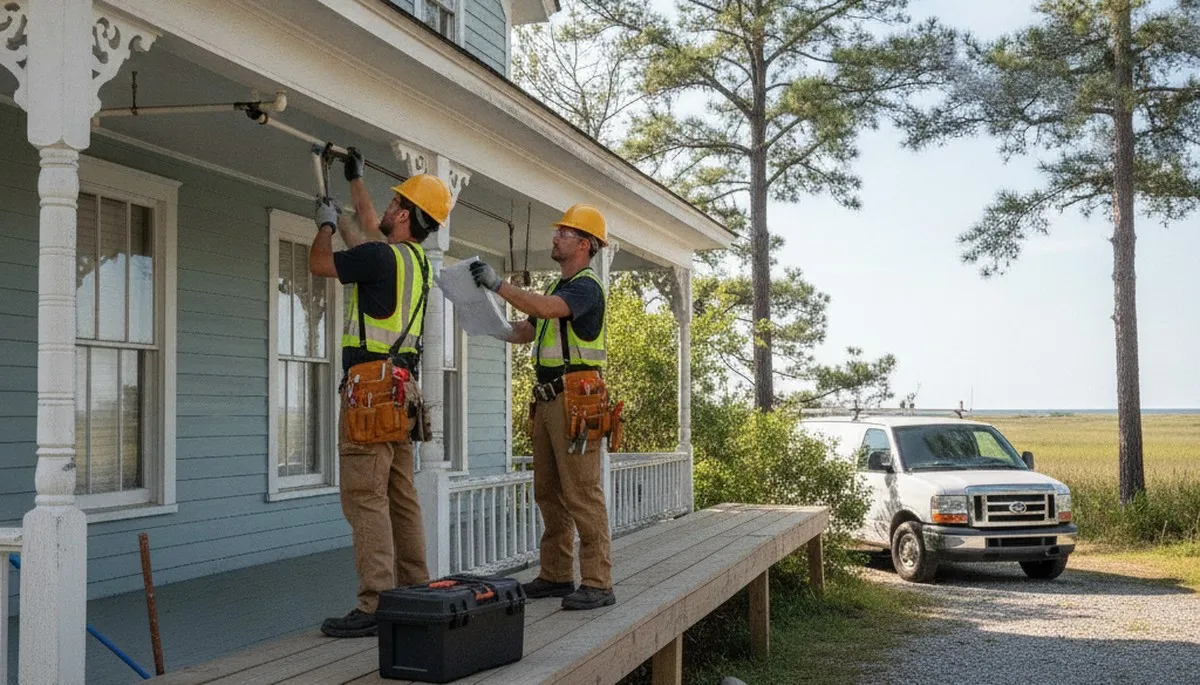 Wilmington, NC plumber repairing a plumbing issue for a local home or business