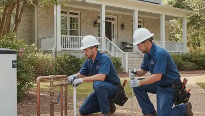 Wilmington, NC plumber repairing a residential pipe leak for reliable plumbing service