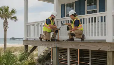 Plumber repairing plumbing in Wilmington, NC for a local plumbing repair service