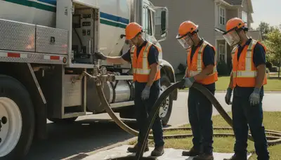 Septic pumping service in Wilmington, NC for residential plumbing maintenance and backup prevention