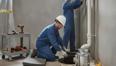 Sump pump installation by Wilmington, NC plumbers for home flood protection